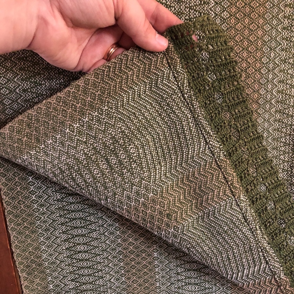 Wide linen table runner